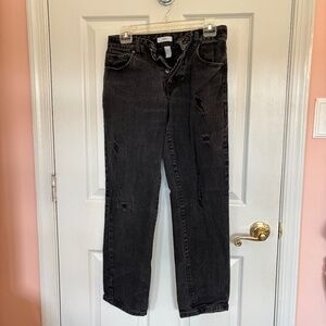 🖤 Forever 21 Premium Black Distressed Jeans | Size 25